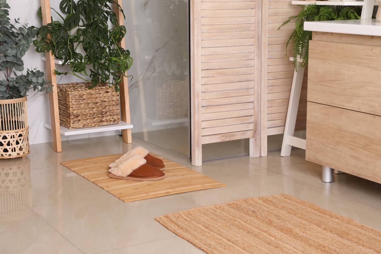 carrelage beige salle de bain